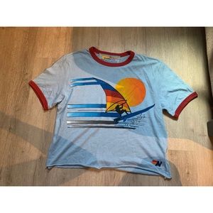 Aviator Nation boyfriend cropped tee